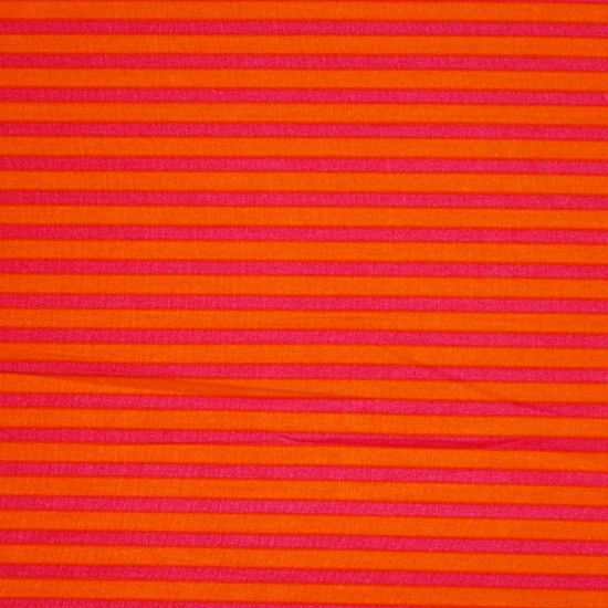 Baumwolle Streifen - Fuchsie Orange 5mm