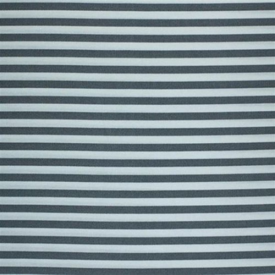 Baumwolle Streifen - Grau weiß 5mm