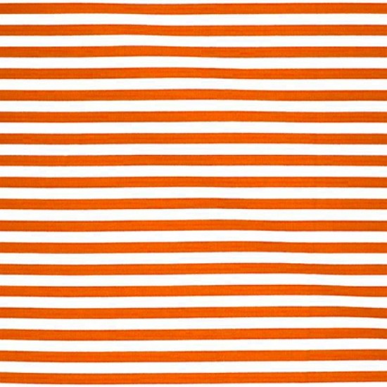 Katoen strepen - Oranje wit 5mm