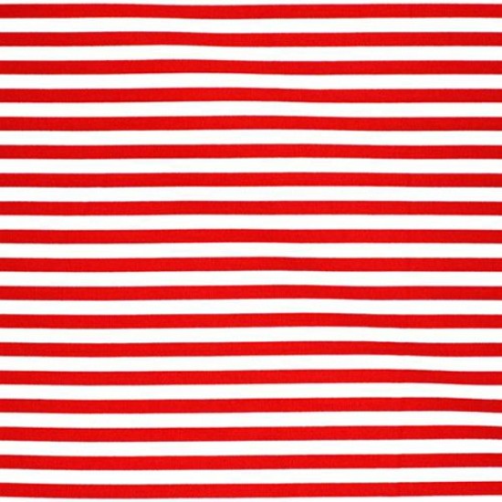 Cotton Stripes - Red White 5mm