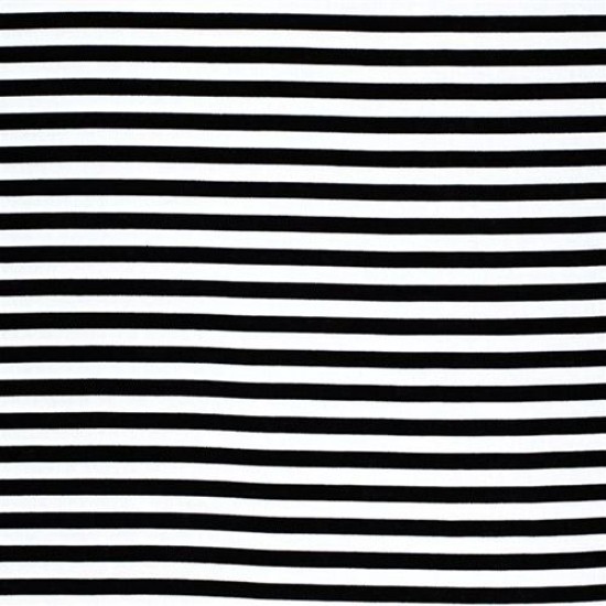 Cotton Stripes - Black White 5mm