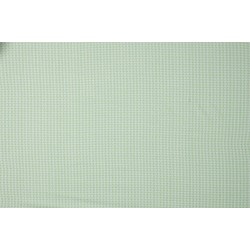 Gingham And Flower Flock - Lime White
