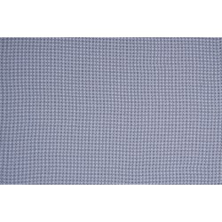 Gingham And Flower Flock - Navy White
