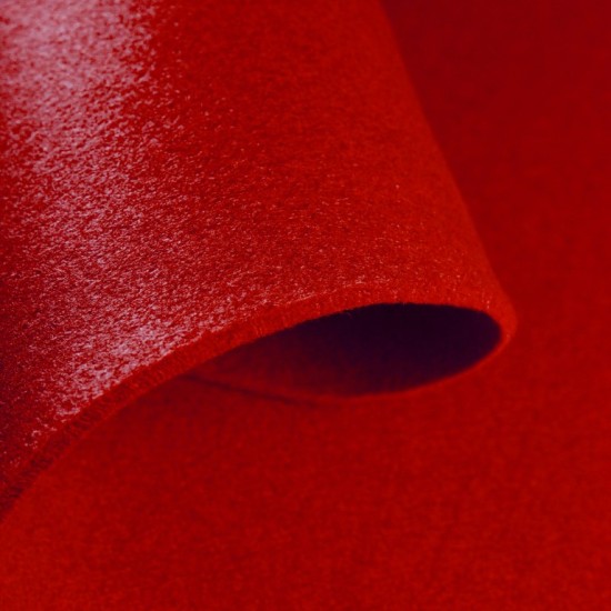Filz 3mm - leuchtend rot