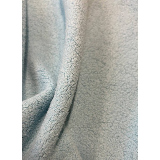 Cotton Fleece Fabric (Sherpa) Baby Blue