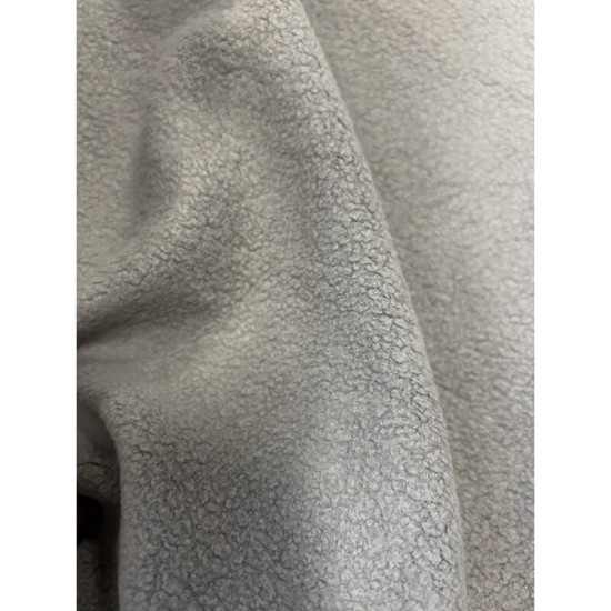 Cotton Fleece Fabric (Sherpa) Dark Grey 