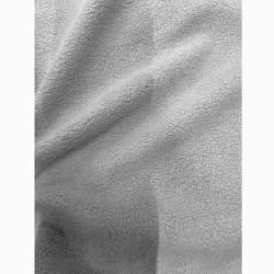 Cotton Fleece Fabric (Sherpa) Light Gray