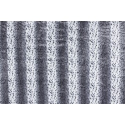 Faux Fur Fabric - Lynx Grey OffWhite