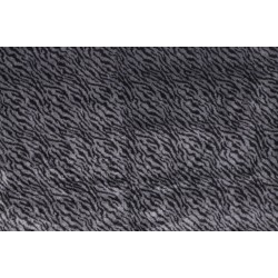 Faux Fur Fabric - Zebra Black Dark Grey