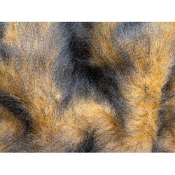 Faux Fur Fabric - Terra Black Fox