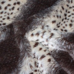 Faux Fur Fabric - Mink Leopard Brown