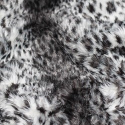 Faux Fur Fabric - Snow Lynx Grey OffWhite