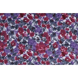 Cotton Satin Fabric - Purple Cardinal Flower
