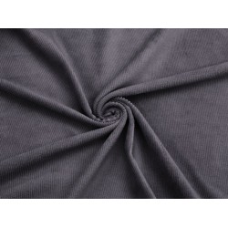 Rib Velvet Jersey (S) - Dark Gray