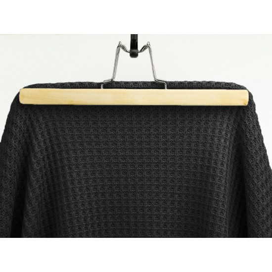 Waffle Cotton Knitted - Black