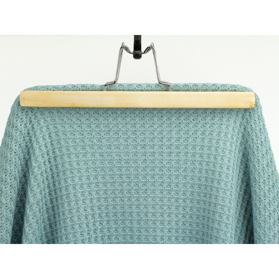 Waffle Cotton Knitted - Sea Green | The fabric baron