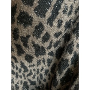 Knitted Leopard Fabric - Lever/Silver