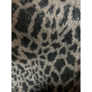 Knitted Leopard Fabric - Lever/Silver