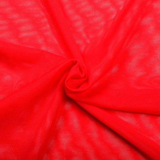 Tissu de mesh élastique - Rouge