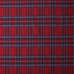 Scottish Tartan Fabric - Red Stuart