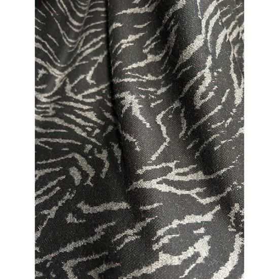 Jacquard Jersey Leopard - Black Grey