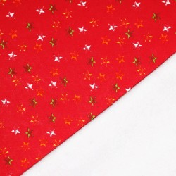 Jogging Fabric With Stars Red