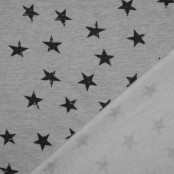 Jogging Fabric 3cm Stars Grey Navy