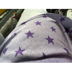 Jogging Fabric 3cm Stars Jeans Grey