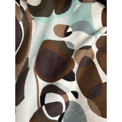 Printed Fabric - Drops Brown Green