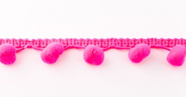 Pom Pom Trim 15mm - Fluor Fuchsia