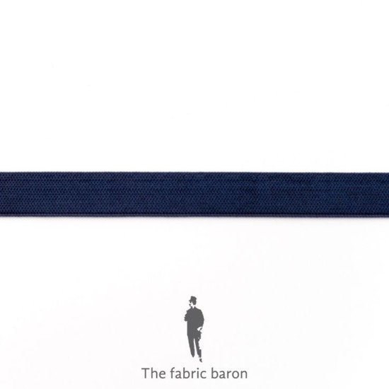 Begunstigde Spelling Altaar Bandelastiek 15 mm - Donker Blauw | The fabric baron
