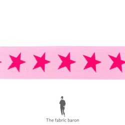 Elastic Band Star two-color 40mm - Pink - Dark Fuchsia