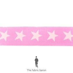 Elastic Band Star two-color 40mm - Pink - Light Pink