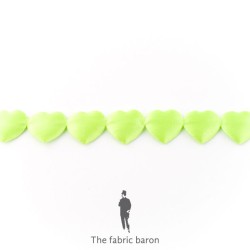 Hearts Ribbon 17mm - Lime
