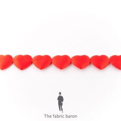 Hearts Ribbon 17mm - Red