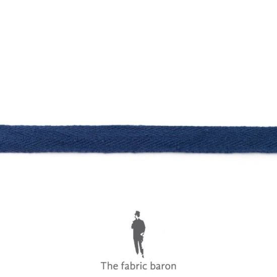 Cotton Twill Ribbon 15mm - Dark Blue