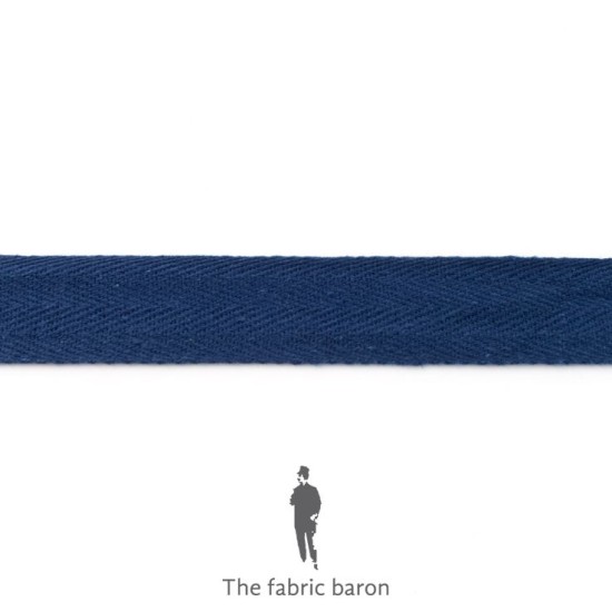 Cotton Twill Ribbon 25mm - Blue