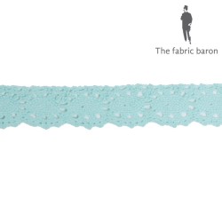 Lace Ribbon Cotton 25mm - Mint