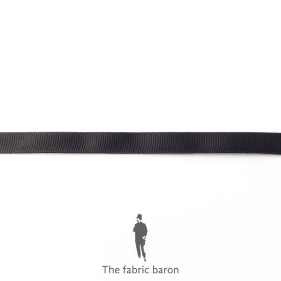 Grosgrain Ribbon 10mm - Schwarz