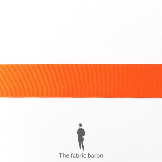 Grosgrain Ribbon 25mm - Orange