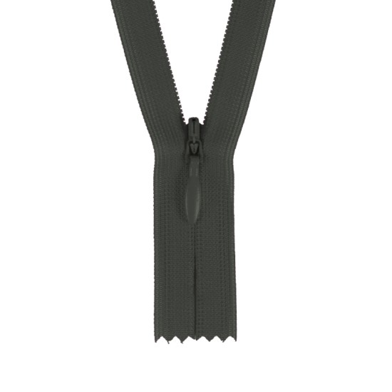 Concealed Zipper - Coal Grey