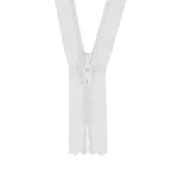 Zipper 3mm non-divisible - White
