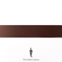 Satin Ribbon Double 25mm - Dark Brown