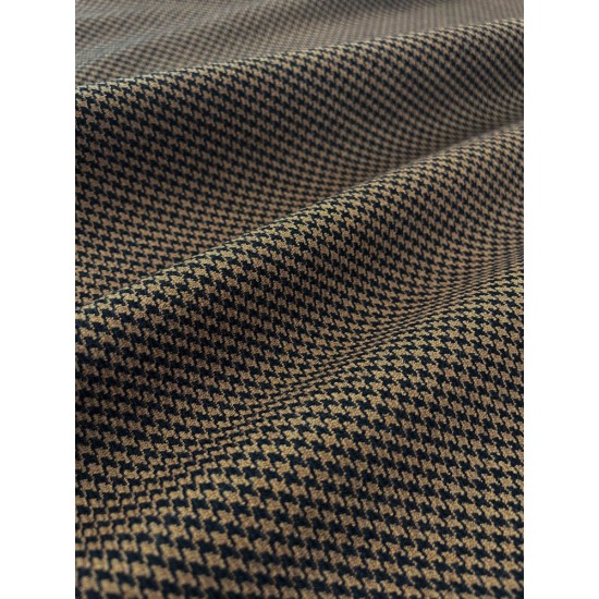 Pied De Poules Fabric – Braun/Schwarz
