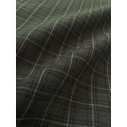 Polyester/Wool Fabric - Checked Dark Olive