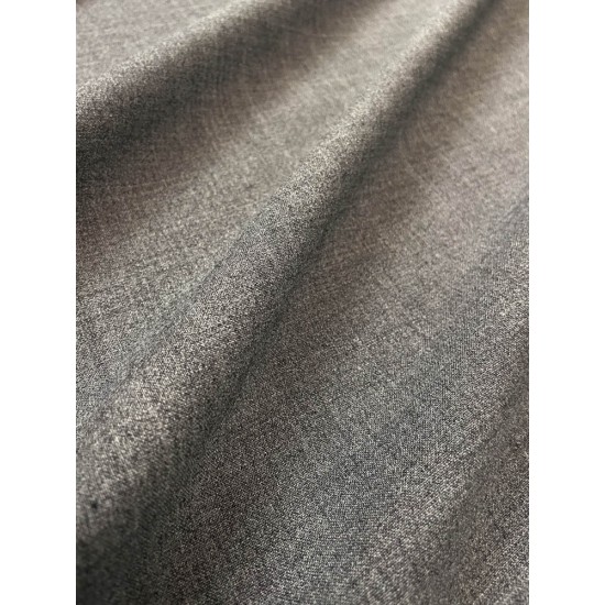 Polyester/Wool Fabric - Silver/Gray