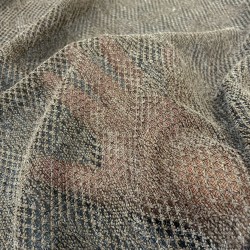 Knitted Mesh Cable Motif - Brown