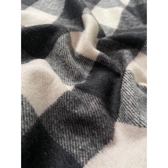 Checked Fabric - Grey/Beige