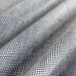Checked Linen - Blue/White