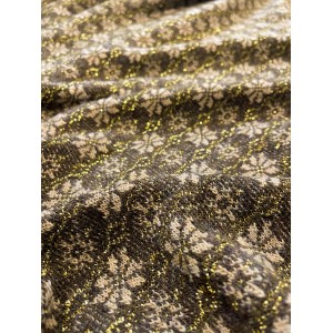 Knitted Fabric Glitter - Brown/Gold